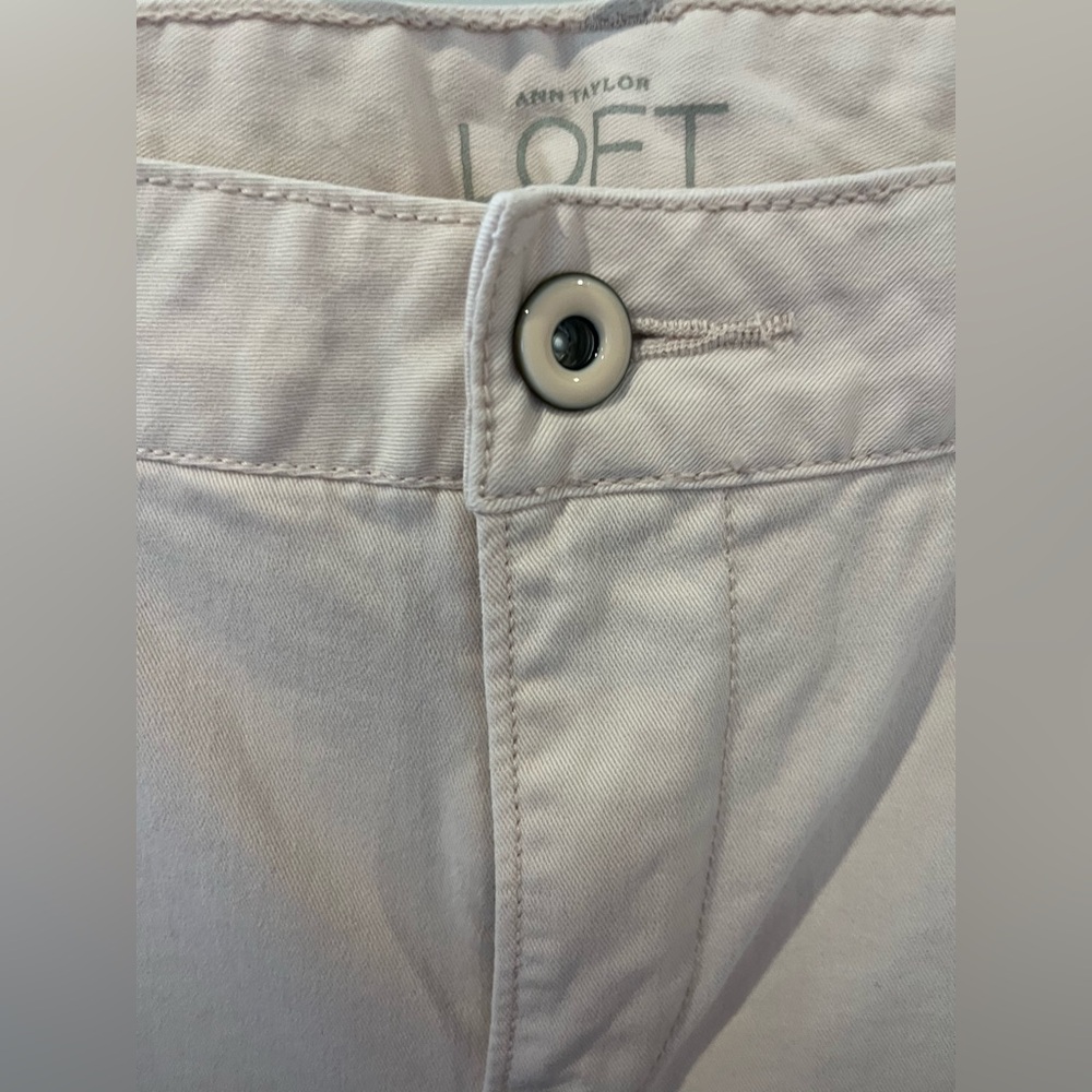 Ann Taylor Loft Modern Straight Creamy Light Pink Color Pants Size 8 - Picture 4 of 7